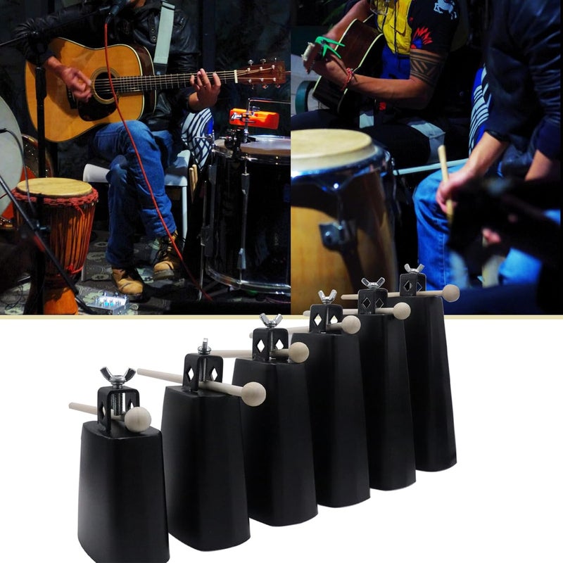 CashBeat 8" Steel Cowbell, 8inch Hand Percussion Instrument with Handle & Stick, Loud Noise Maker for Drum Set, Sporting Events, Concerts & Weddings, Easy to Mount, Clear Tapping Sound - Image 5